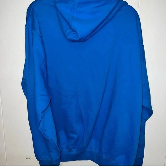 Y2K Style I Heart New York NY Blue Graphic Hoodie Size XL - Picture 4 of 4